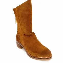 Talon|Féminin<MKD Bottines Jazon Daim Marron