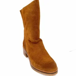Talon|Féminin<MKD Bottines Jazon Daim Marron
