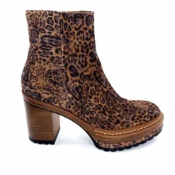 Talon|Animalier<Pons Quintana Bottines 10078.022 Daim Léo Léopard