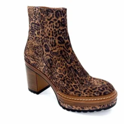 Talon|Animalier<Pons Quintana Bottines 10078.022 Daim Léo Léopard