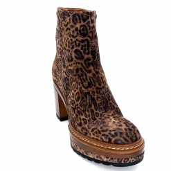 Talon|Animalier<Pons Quintana Bottines 10078.022 Daim Léo Léopard