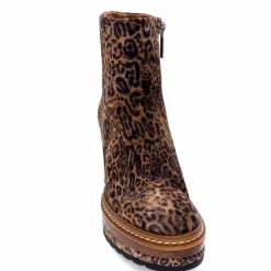 Talon|Animalier<Pons Quintana Bottines 10078.022 Daim Léo Léopard