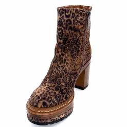 Talon|Animalier<Pons Quintana Bottines 10078.022 Daim Léo Léopard