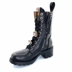 Bijoux|Bottines<GioPiu Bottines Rangers Lacées Gio+ Afra 44a Cuir Bijoux Noir