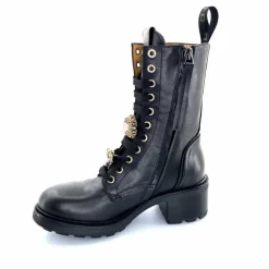 Bijoux|Bottines<GioPiu Bottines Rangers Lacées Gio+ Afra 44a Cuir Bijoux Noir