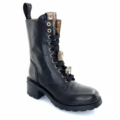 Bijoux|Bottines<GioPiu Bottines Rangers Lacées Gio+ Afra 44a Cuir Bijoux Noir