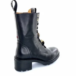 Bijoux|Bottines<GioPiu Bottines Rangers Lacées Gio+ Afra 44a Cuir Bijoux Noir