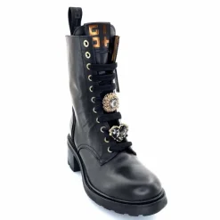 Bijoux|Bottines<GioPiu Bottines Rangers Lacées Gio+ Afra 44a Cuir Bijoux Noir