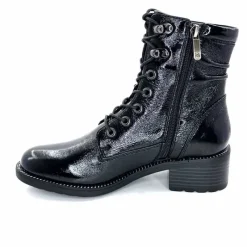 Rock|Masculin<Regarde Le Ciel Bottines Emily Cuir Vernis Noir