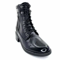 Rock|Masculin<Regarde Le Ciel Bottines Emily Cuir Vernis Noir