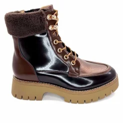 Montagne|Masculin<Regarde Le Ciel Bottines Candis 03 Cuir Glacé Marron