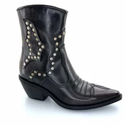 Rock|Santiags<AS 98 Bottines Santiags AS98 B84203 Cuir Noir