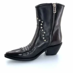 Rock|Santiags<AS 98 Bottines Santiags AS98 B84203 Cuir Noir