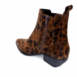 Animalier|Santiags<Ivoire0341a Bottines Santiags Ivoire Ar230p Daim Léo Léopard