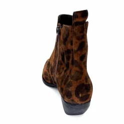 Animalier|Santiags<Ivoire0341a Bottines Santiags Ivoire Ar230p Daim Léo Léopard
