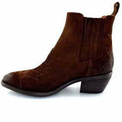 Rock|Santiags<Ivoire0156 Bottines Santiags Ivoire 9500 Lily Daim Marron