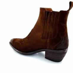 Rock|Santiags<Ivoire0156 Bottines Santiags Ivoire 9500 Lily Daim Marron