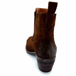 Rock|Santiags<Ivoire0156 Bottines Santiags Ivoire 9500 Lily Daim Marron