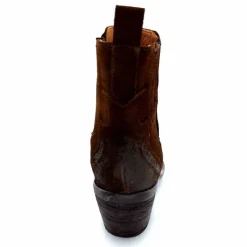 Rock|Santiags<Ivoire0156 Bottines Santiags Ivoire 9500 Lily Daim Marron
