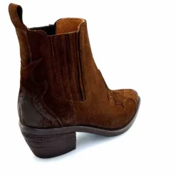 Rock|Santiags<Ivoire0156 Bottines Santiags Ivoire 9500 Lily Daim Marron