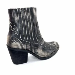 Talon|Rock<Minka Bottines Santiags Horlene Cuir Gris GrisFoncé