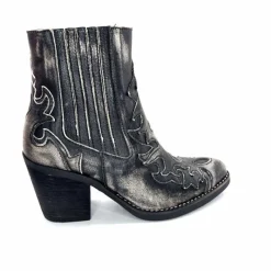 Talon|Rock<Minka Bottines Santiags Horlene Cuir Gris GrisFoncé