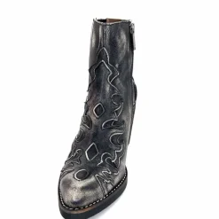 Talon|Rock<Minka Bottines Santiags Horlene Cuir Gris GrisFoncé