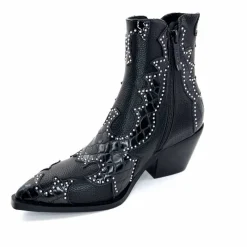 Rock|Fantaisie<noa harmon Bottines Santiags 9098 Cuir Noir