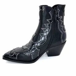 Rock|Fantaisie<noa harmon Bottines Santiags 9098 Cuir Noir