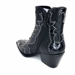 Rock|Fantaisie<noa harmon Bottines Santiags 9098 Cuir Noir