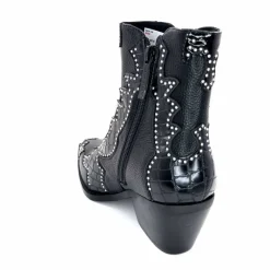 Rock|Fantaisie<noa harmon Bottines Santiags 9098 Cuir Noir
