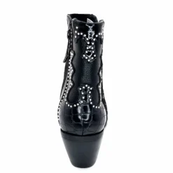 Rock|Fantaisie<noa harmon Bottines Santiags 9098 Cuir Noir