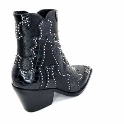 Rock|Fantaisie<noa harmon Bottines Santiags 9098 Cuir Noir