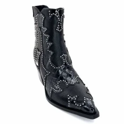 Rock|Fantaisie<noa harmon Bottines Santiags 9098 Cuir Noir