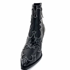 Rock|Fantaisie<noa harmon Bottines Santiags 9098 Cuir Noir