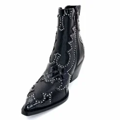 Rock|Fantaisie<noa harmon Bottines Santiags 9098 Cuir Noir