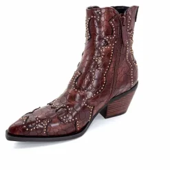 Rock|Fantaisie<noa harmon Bottines Santiags 9098 Cuir Marron