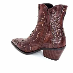 Rock|Fantaisie<noa harmon Bottines Santiags 9098 Cuir Marron