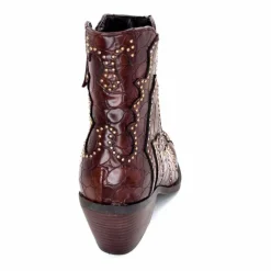 Rock|Fantaisie<noa harmon Bottines Santiags 9098 Cuir Marron