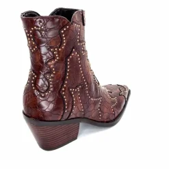 Rock|Fantaisie<noa harmon Bottines Santiags 9098 Cuir Marron