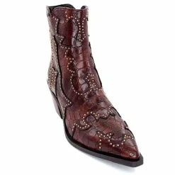 Rock|Fantaisie<noa harmon Bottines Santiags 9098 Cuir Marron