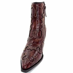 Rock|Fantaisie<noa harmon Bottines Santiags 9098 Cuir Marron