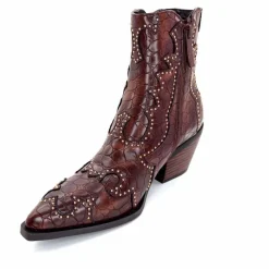 Rock|Fantaisie<noa harmon Bottines Santiags 9098 Cuir Marron