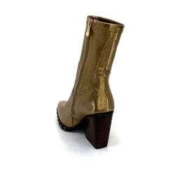 Rock|Santiags<noa harmon Bottines Santiags 9095 Yvette Cuir Métal Or