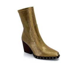 Rock|Santiags<noa harmon Bottines Santiags 9095 Yvette Cuir Métal Or