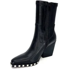 Rock|Santiags<noa harmon Bottines Santiags 9095 Yvette Cuir Noir