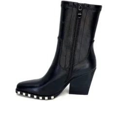Rock|Santiags<noa harmon Bottines Santiags 9095 Yvette Cuir Noir