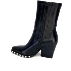 Rock|Santiags<noa harmon Bottines Santiags 9095 Yvette Cuir Noir