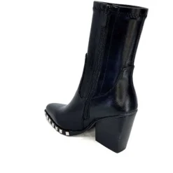 Rock|Santiags<noa harmon Bottines Santiags 9095 Yvette Cuir Noir