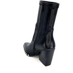 Rock|Santiags<noa harmon Bottines Santiags 9095 Yvette Cuir Noir